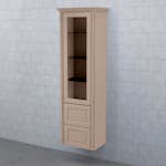 Högskåp Björbo Badrum Valhall Vitrinlucka med Två Lådor